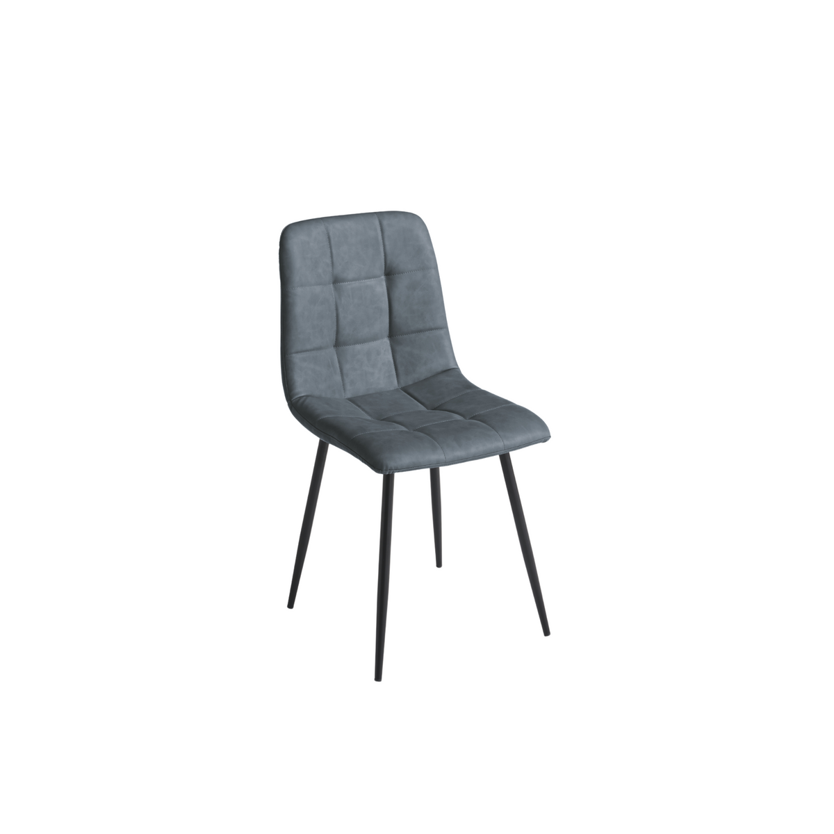Sedie moderne "Siviglia" struttura in metallo verniciato seduta in ecopelle effetto soft touch