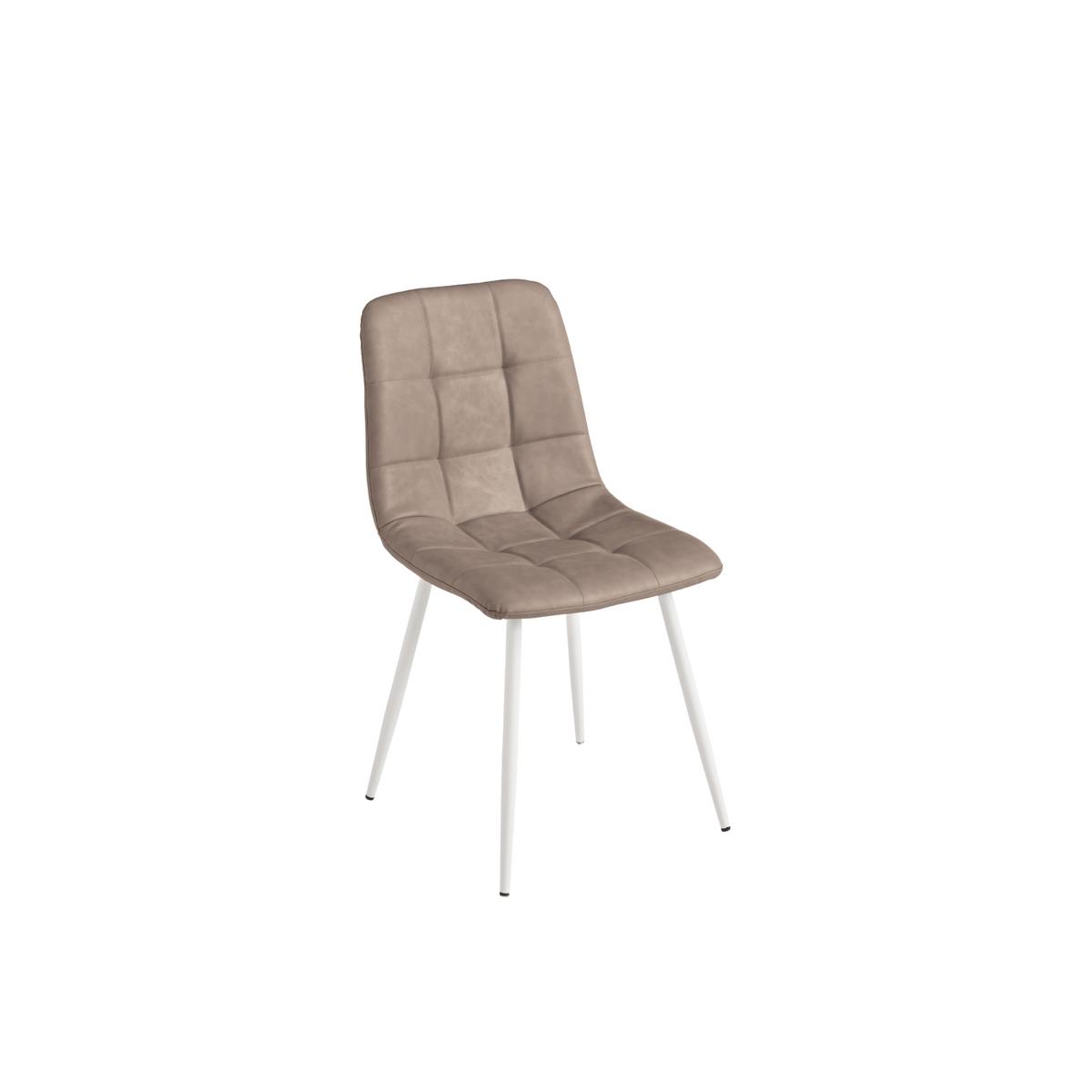 Sedie moderne "Siviglia" struttura in metallo verniciato seduta in ecopelle effetto soft touch