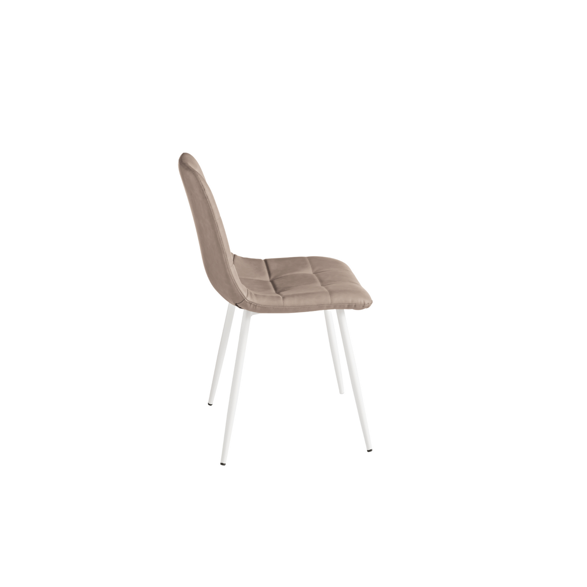 Sedie moderne "Siviglia" struttura in metallo verniciato seduta in ecopelle effetto soft touch