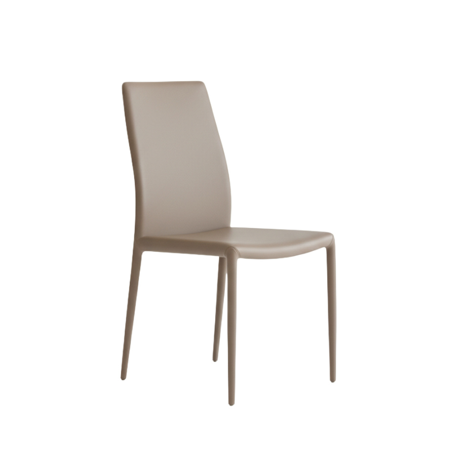 Set 4 sedie in similpelle "Impero" con struttura rivestita coordinata cm 53x43 90h