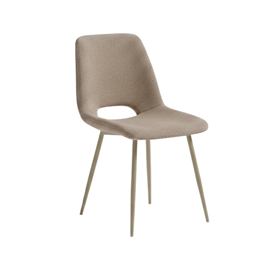 Set 4 sedie in tessuto "Echo" con struttura in metallo cm 48x53 86h