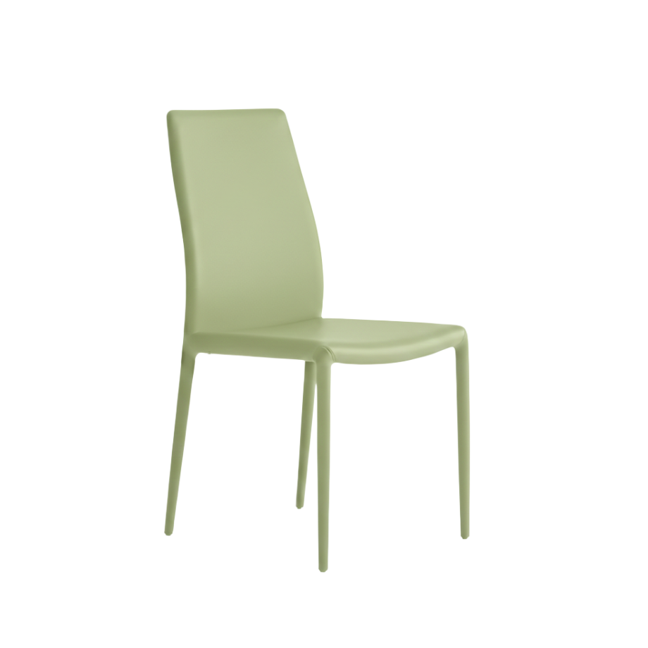 Set 4 sedie in similpelle "Impero" con struttura rivestita coordinata cm 53x43 90h