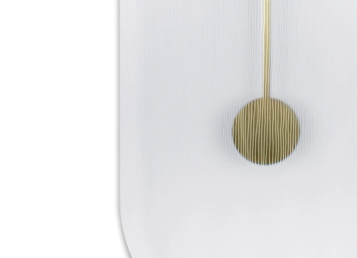 Orologio a pendolo di design "Helsinki" in vetro satinato striato