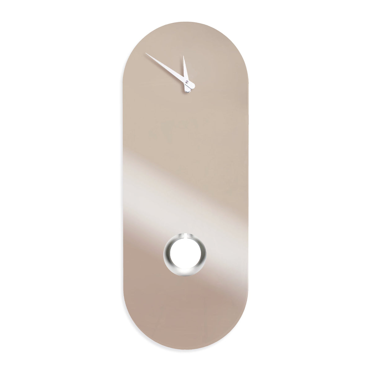 Orologio a pendolo "Dubai" con design a specchio rosa
