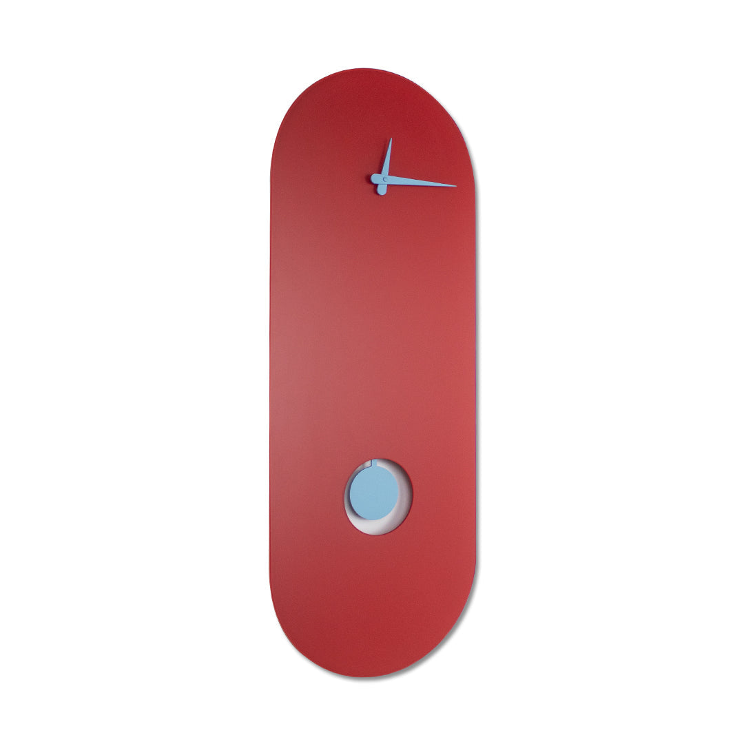 Orologio a pendolo di design "Amsterdam" in vetro satinato